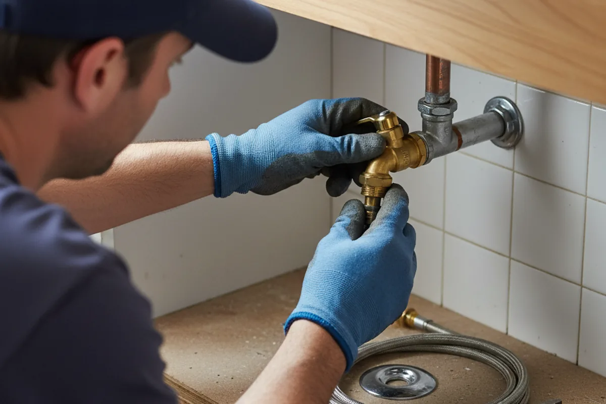 Shutoff valve and fitting work during Repiping in Harper